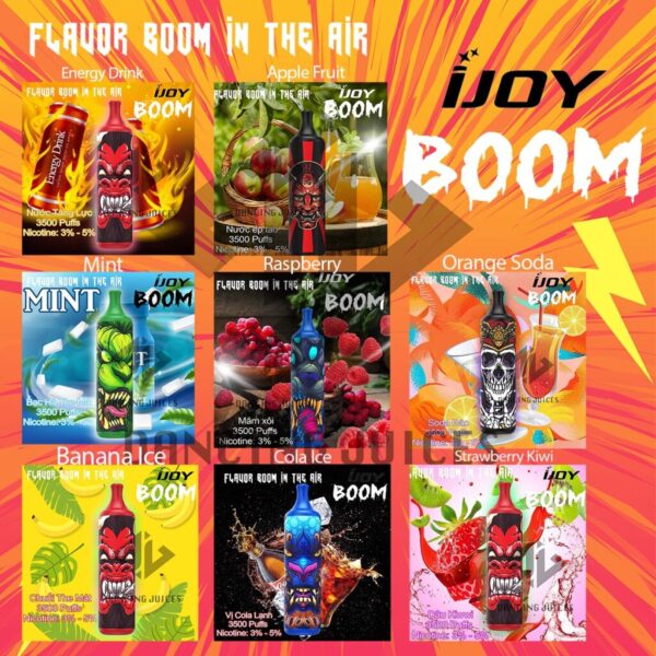 Ijoy Lio Boom 3500 Puffs - Pod 1 lan dung chinh hang 