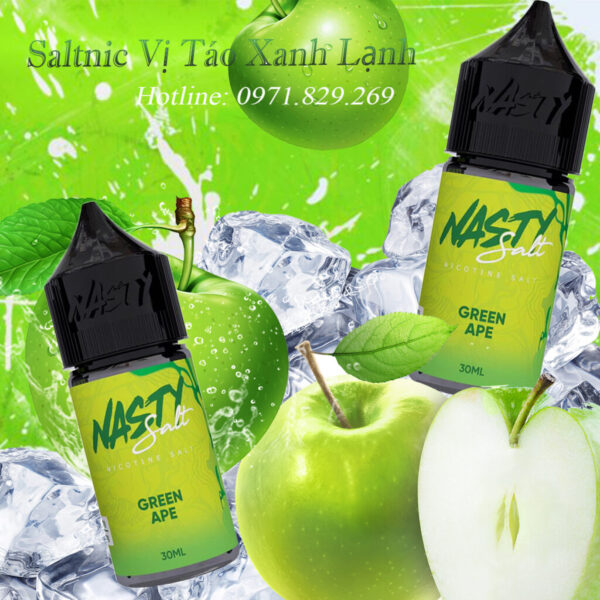 Salt Nasty Juice Green Apple 30ml - Tinh dau saltnic my chinh hang