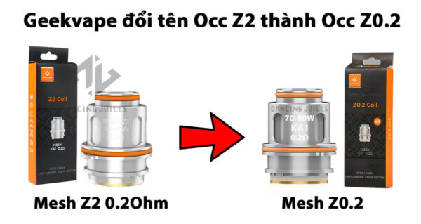 OCC GeekVape Zeus SubOhm Z 0.2 Ohm - Coil occ chinh hang