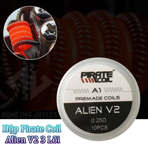 Hop Pirate Coil Alien V2 3 Loi - Phu Kien Vape Chinh Hang
