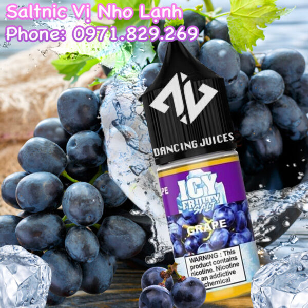 Saltnic Icy Fruity Grape 30ml - Tinh Dau Saltnic My Chinh Hang