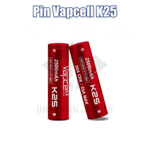 Pin Vapcell K25 - Pin Vape Chinh Hang