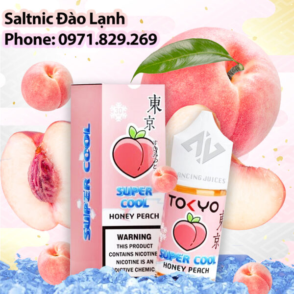 Saltnic Tokyo Supercool Honey Peach 30ml - Tinh Dau Saltnic Chinh Hang