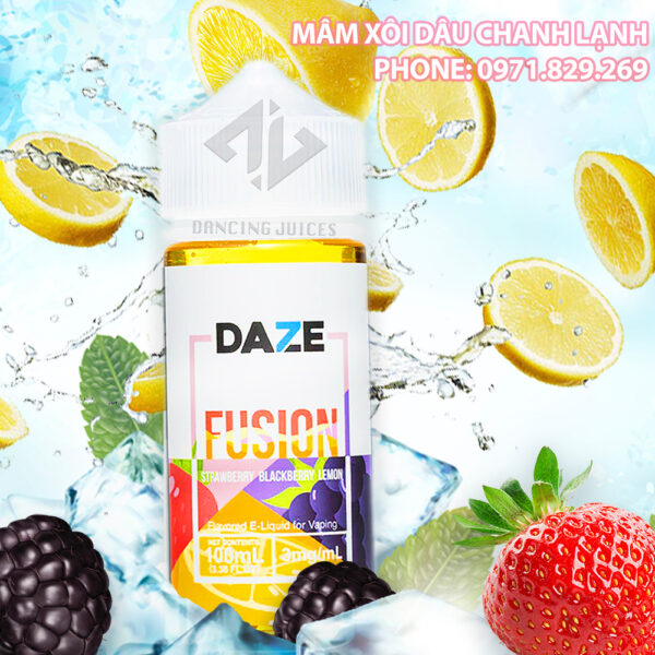 7 DAZE Fusion Iced Strawberry Blackberry Lemon 100ml - Tinh Dau Vape My Chinh Hang Phone: 0971.829.269