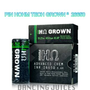 Pin HOHM TECH GROWN ²  26650 - Pin Vape Chinh Hang