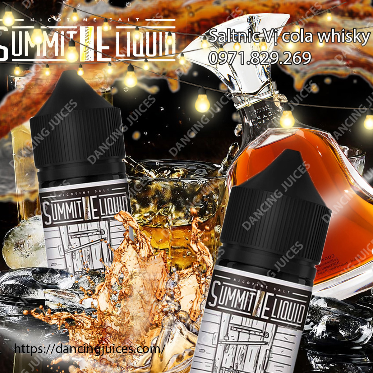 SALTNIC SUMMIT Cola Whisky 30ml - Tinh Dau Saltnic Chinh Hang Phone: 0971.829.269