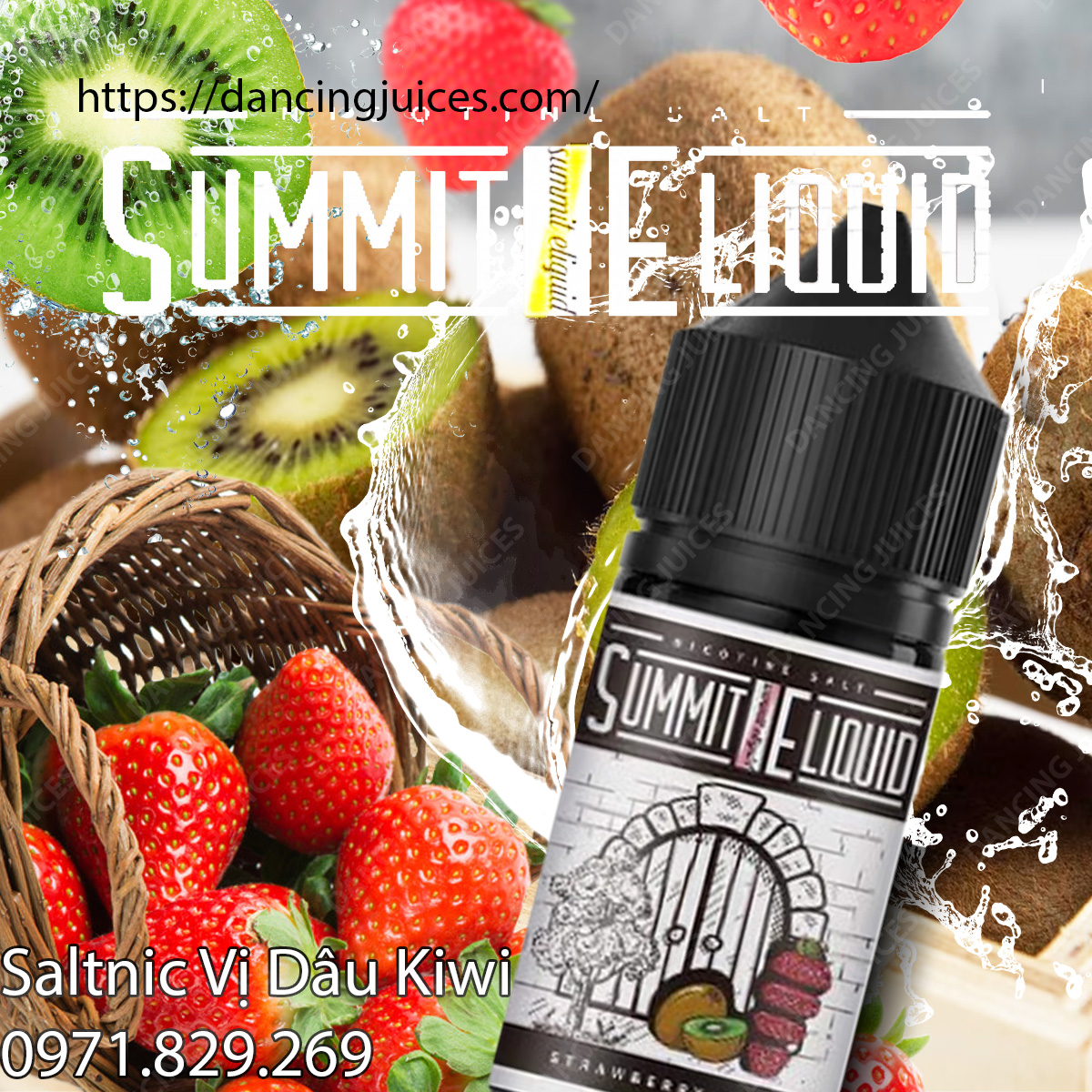 SALTNIC SUMMIT Strawberry Kiwi 30ml - Tinh Dau Saltnic Chinh Hang Phone: 0971.829.269