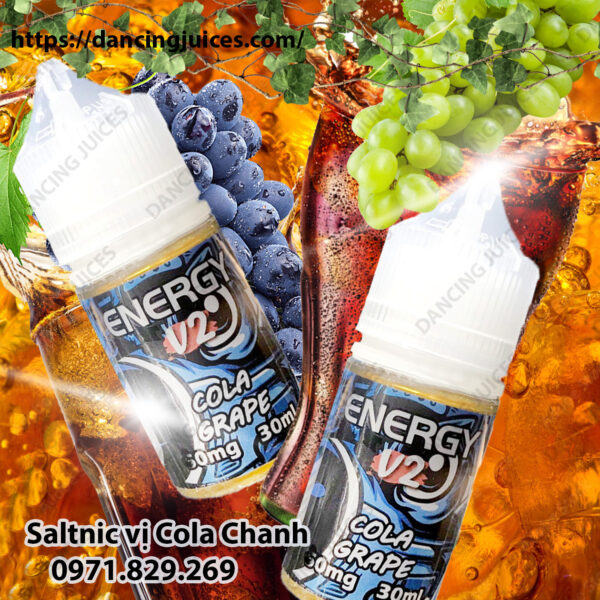 Energy V2 Cola Grape 30ml - Tinh Dau Saltnic My Chinh Hang Phone: 0971.829.269